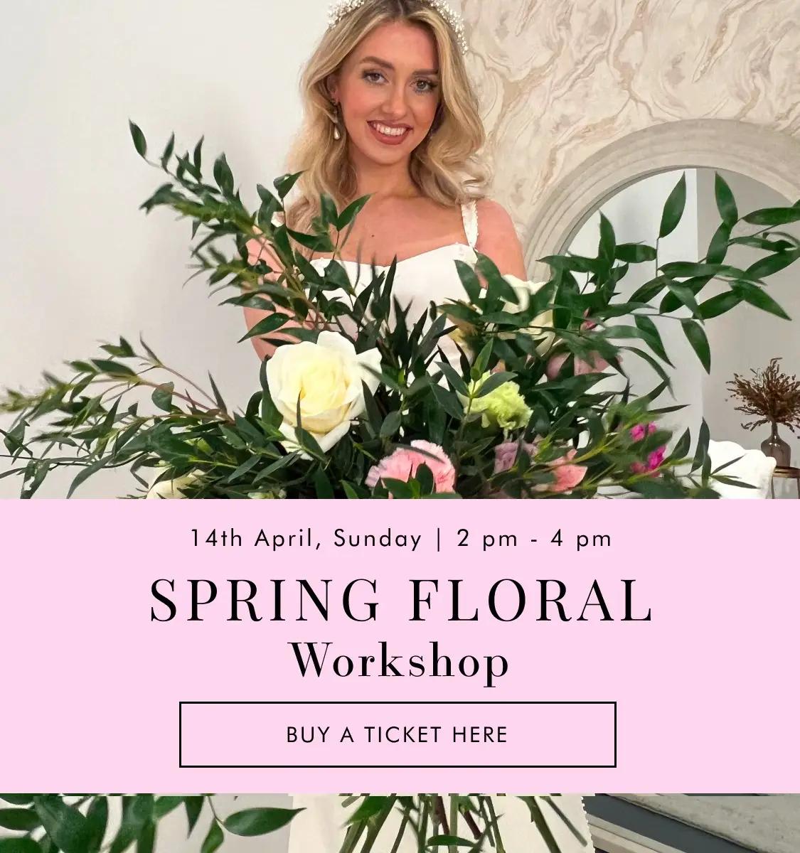 spring floral workshop banner mobile