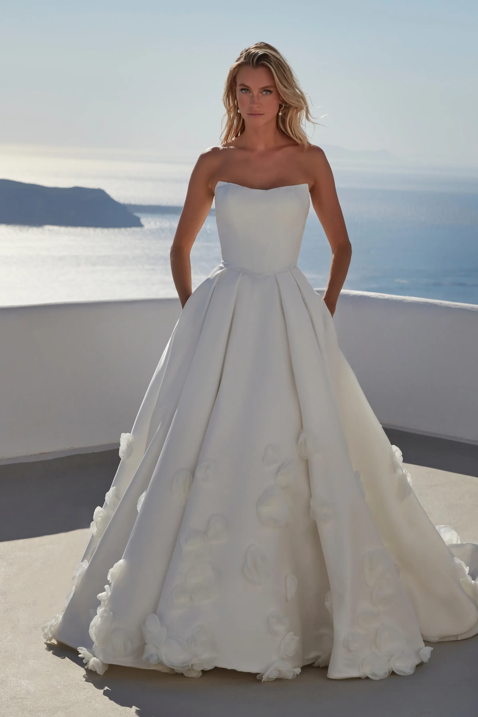 Model wearing a bridal Madison James gown