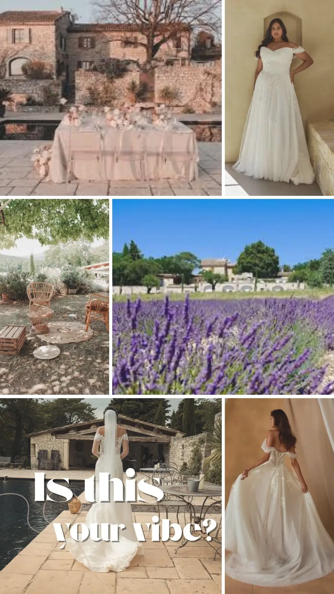 domaine les grillones wedding venue photo collage