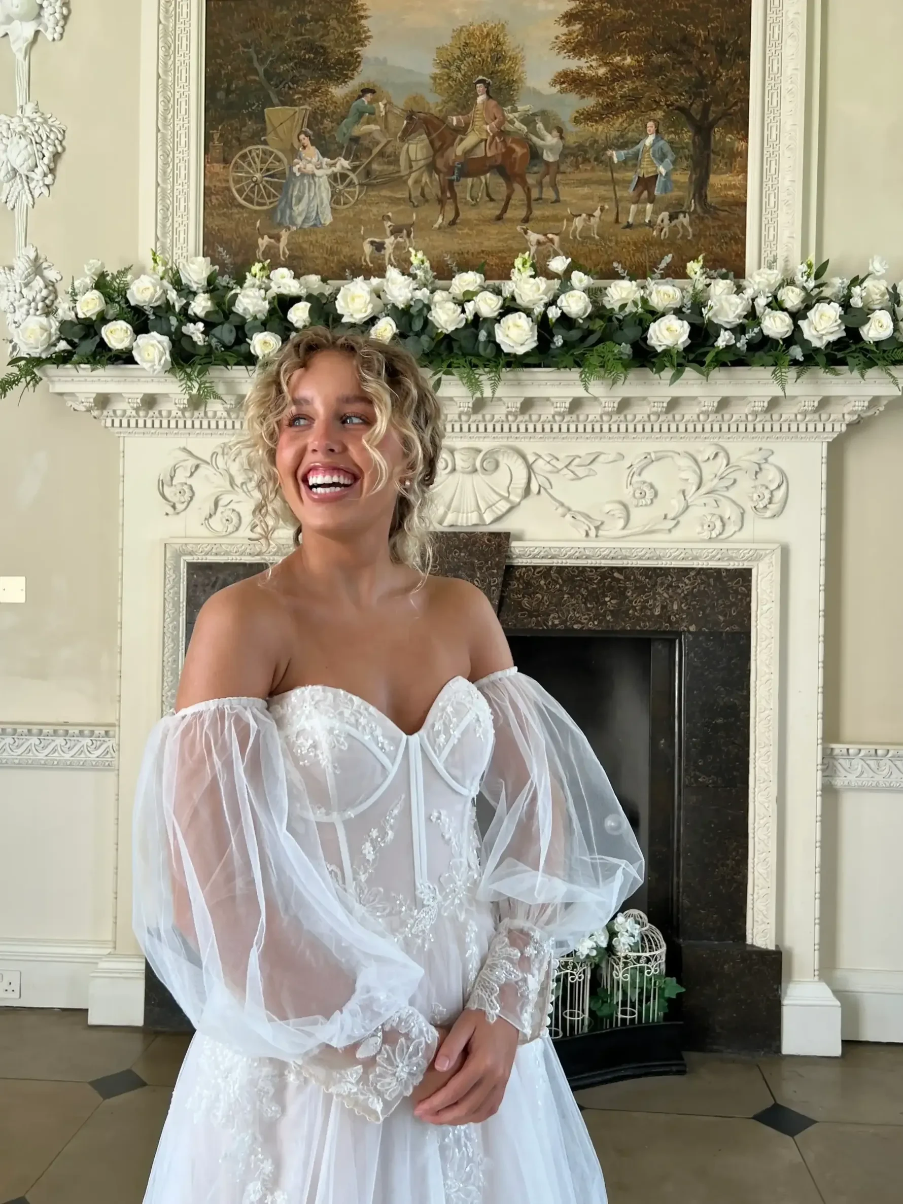 model wearing a bridal gown