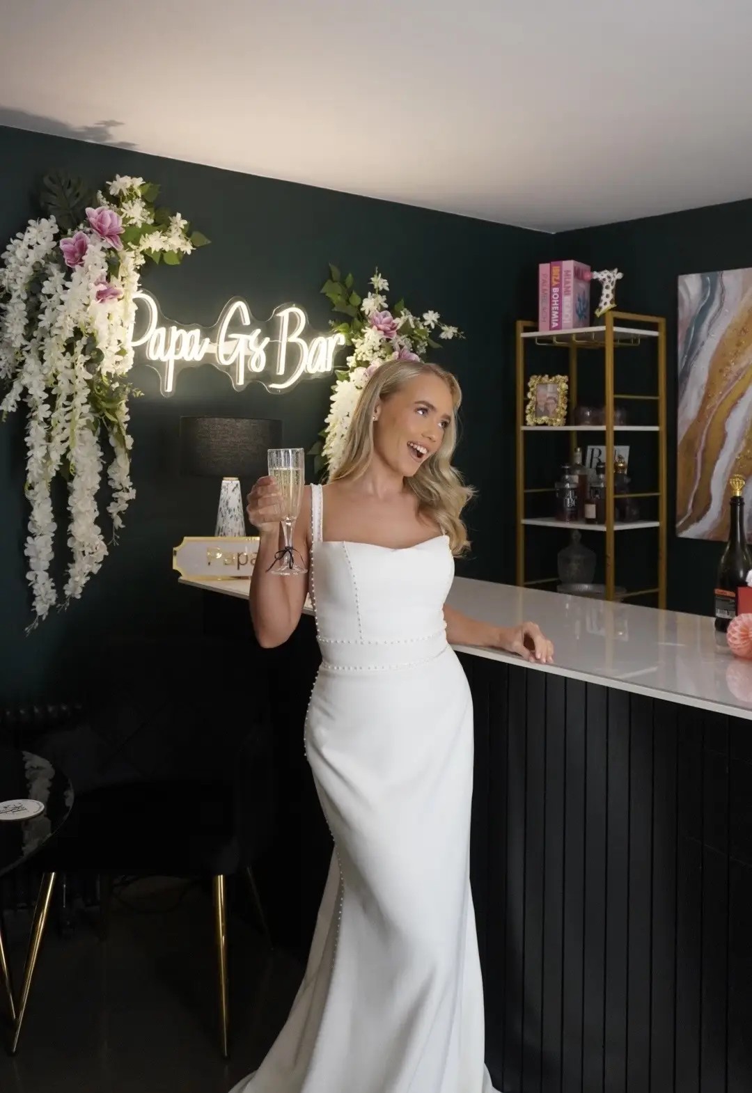 Champagne at Aimee Bridal located in Glasgow, Scotland, United Kingdom.